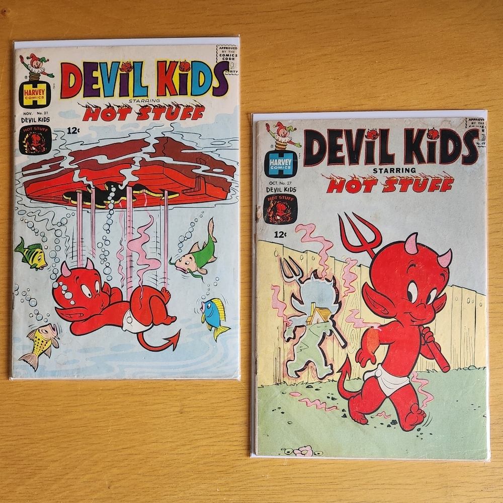 Devil Kids starring Hot Stuff #21, #27 - 1960s Comic Books (Lot of 2)